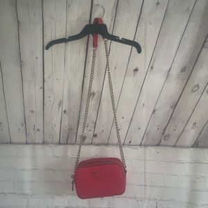 Red crossbody leather GUESS bag